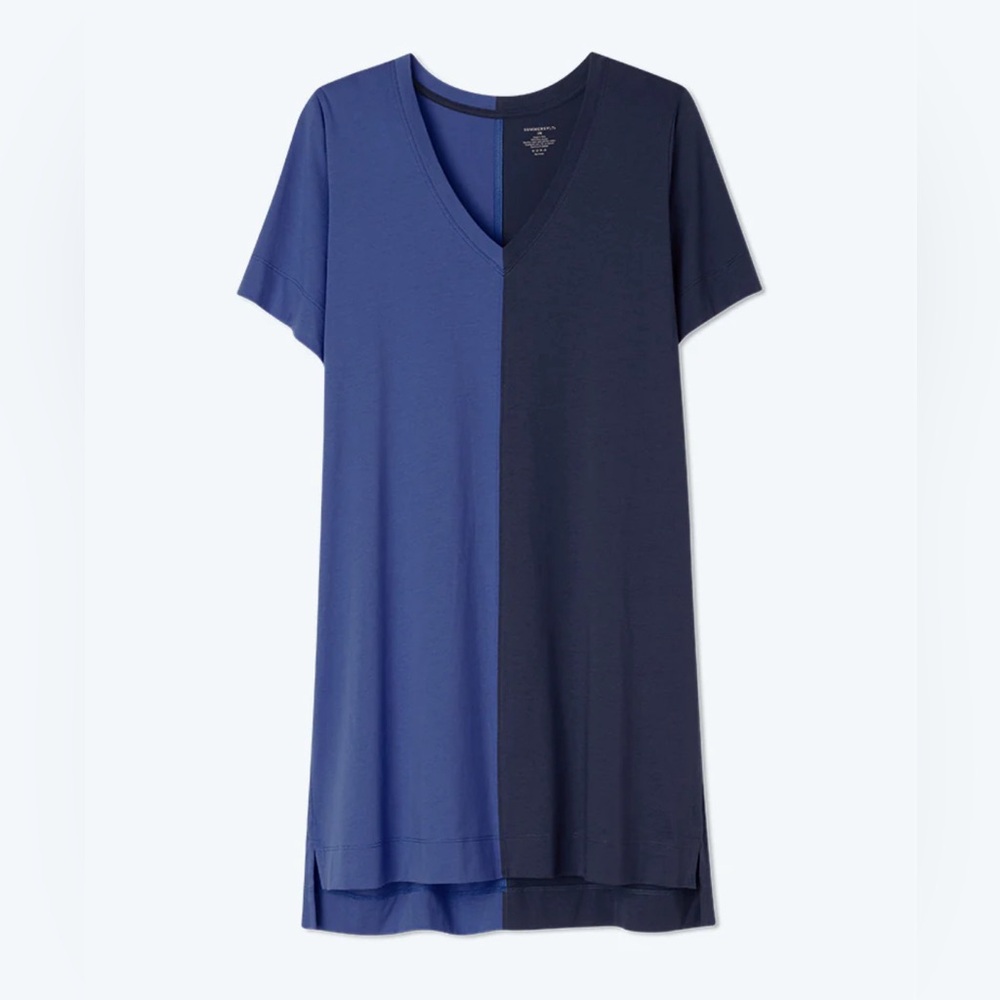 The Luxe Pima V-Neck Mini Dress